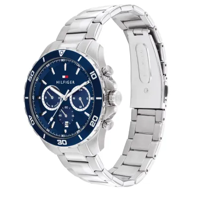 Tommy Hilfiger Men's Jordan  Blue Dial Stainless SteelWatch